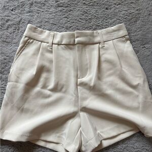 SO Women's High Waist Cream Shorts